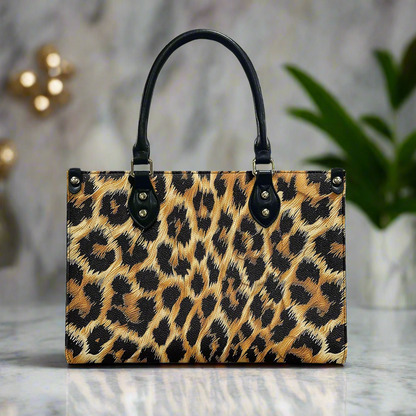 Savannah Style: Fierce Leopard-Print for Women's PU Leather Twill Handbag