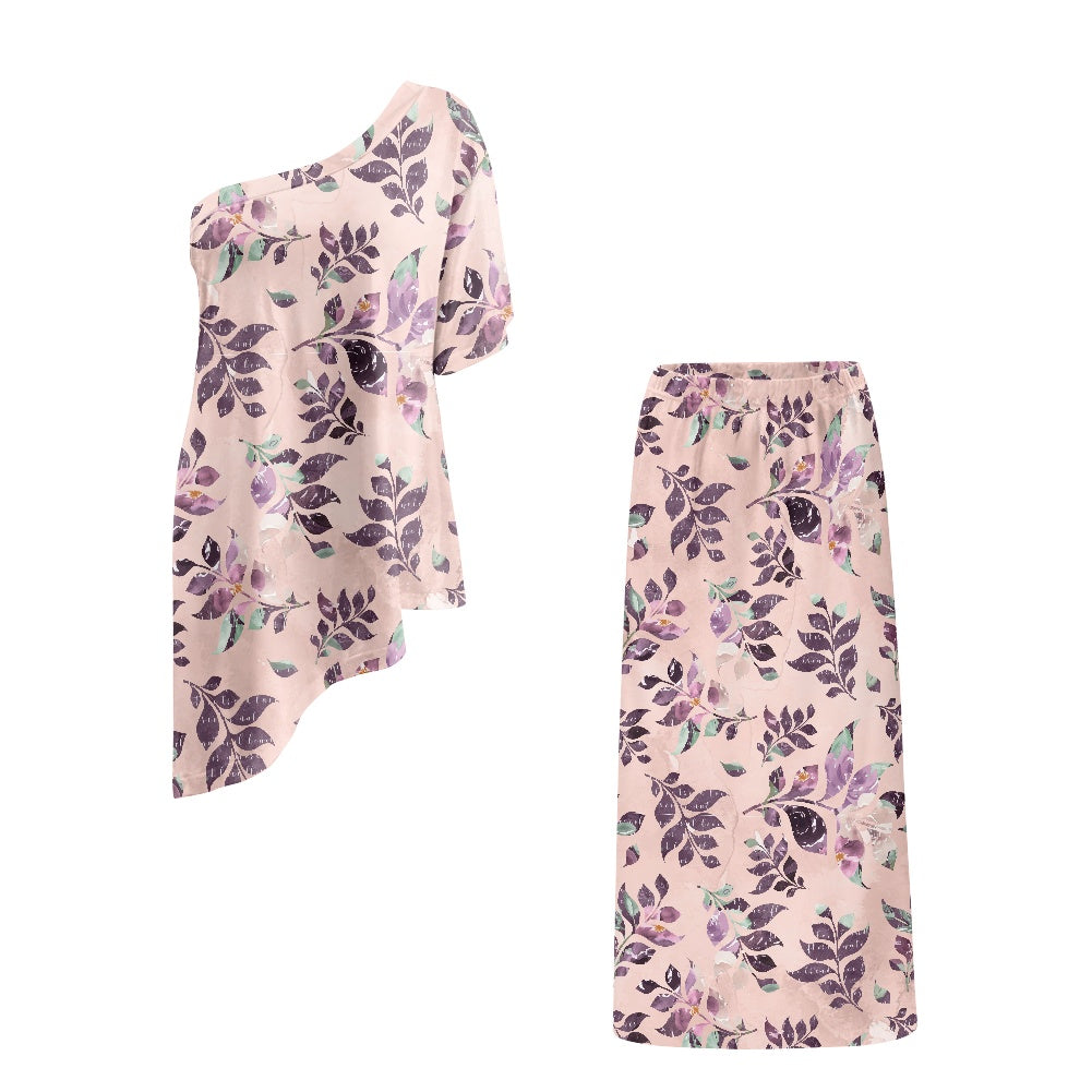 Elegant Off-Shoulder Two-Piece Dress for Women