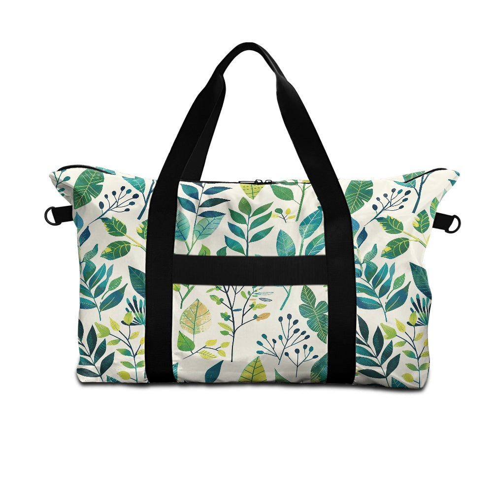Green Floral Lightweight luggage