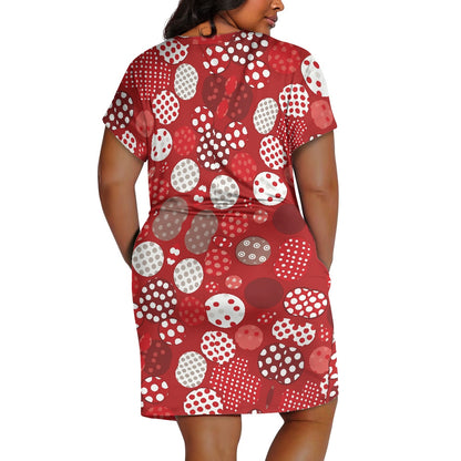 Women's Short Sleeve Plus Size Dress