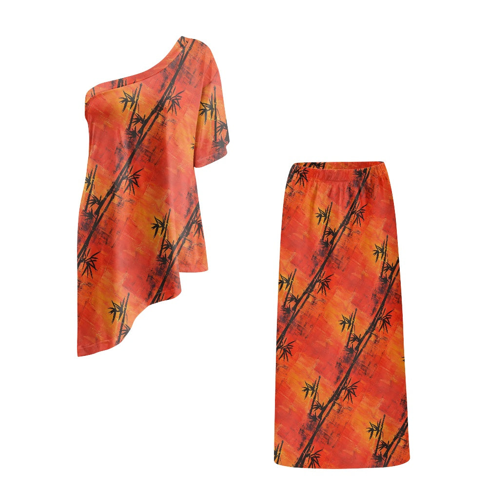 Elegant Off-Shoulder Two-Piece Dress for Women