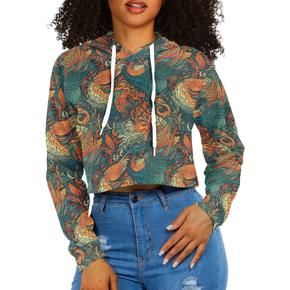 Women's midriff-baring sweatshirt - Chinese