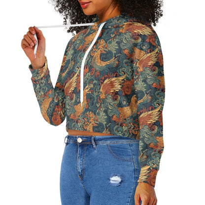 Women's midriff-baring sweatshirt - Chinese