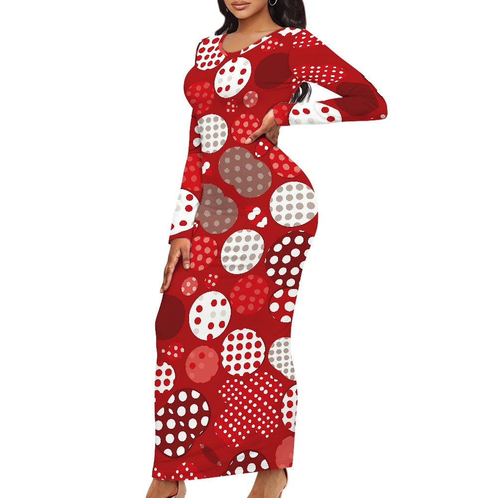 Women's long-sleeved dress (extended)