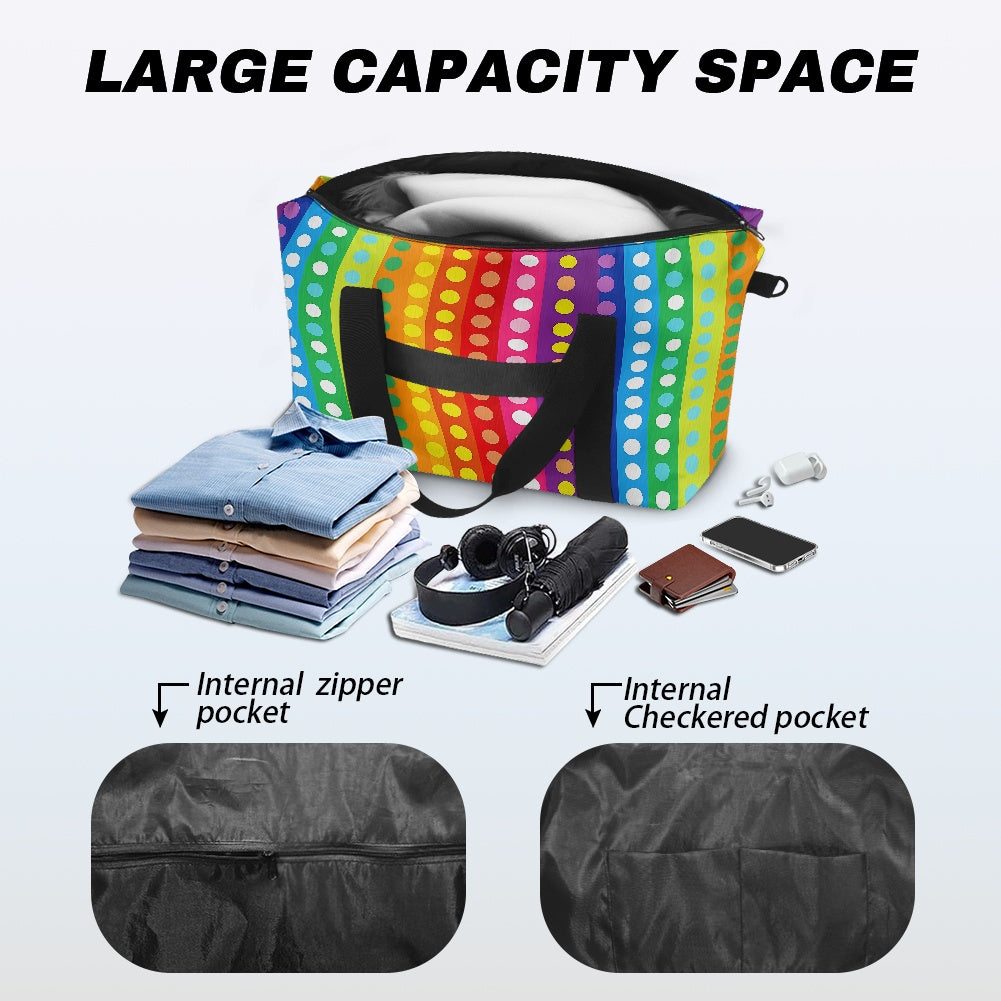 Vertical Lines with Polka Dots Lightweight luggage