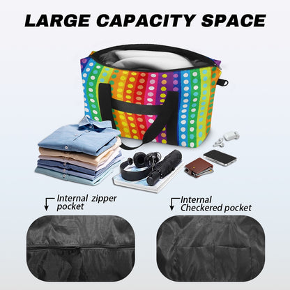 Vertical Lines with Polka Dots Lightweight luggage