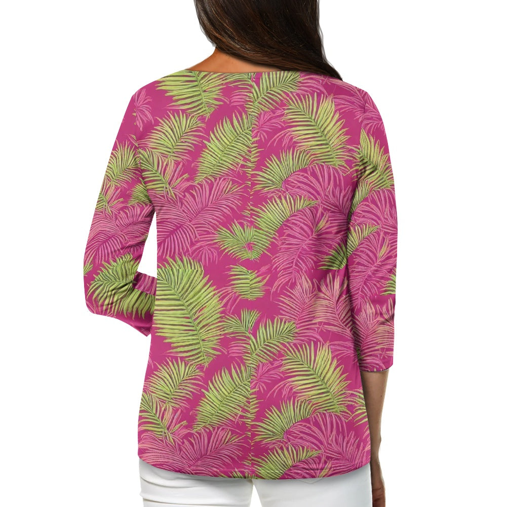 Women's three quarter sleeve top