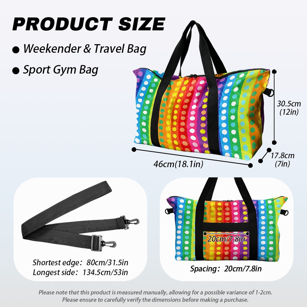 Vertical Lines with Polka Dots Lightweight luggage