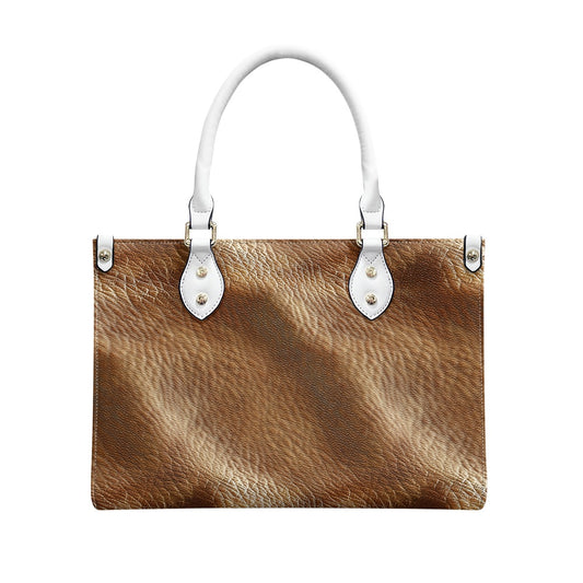 Women's PU leather twill handbag black