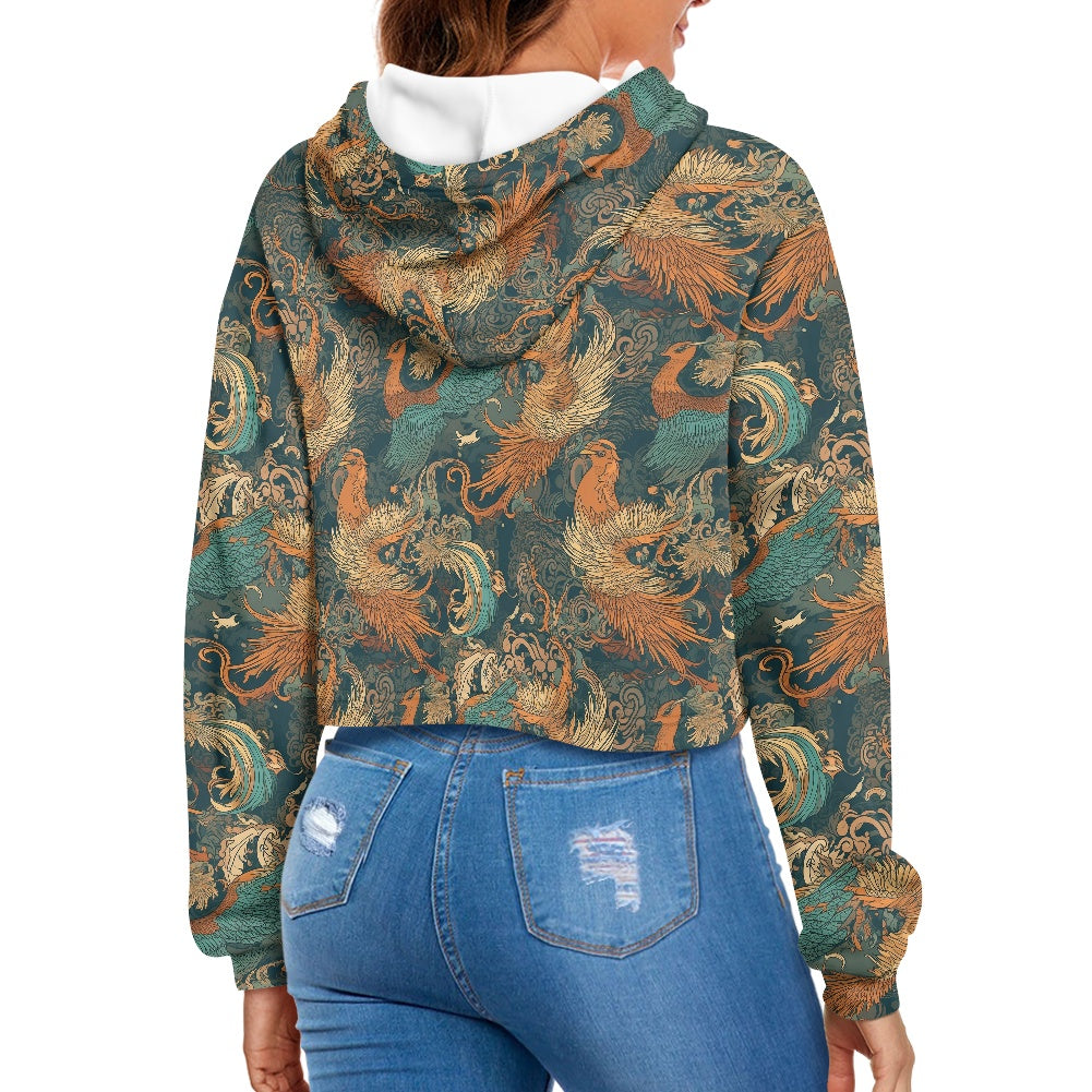 Women's midriff-baring sweatshirt - Chinese
