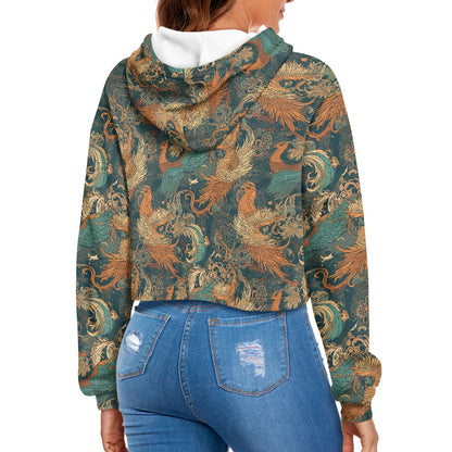 Women's midriff-baring sweatshirt - Chinese
