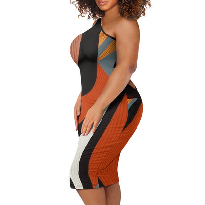 Discover Elegance: Luxtrini's One-Shoulder Slim Dress - Ethnic