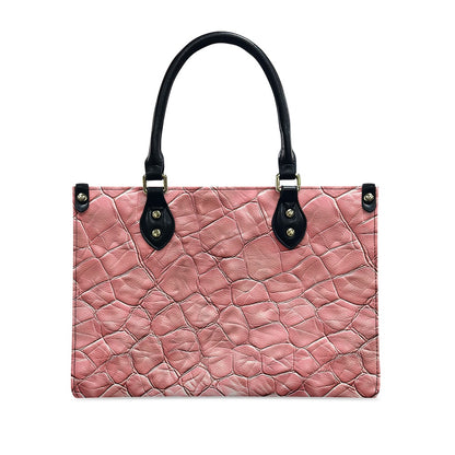 Pink Lambskin print Women's PU leather twill handbag