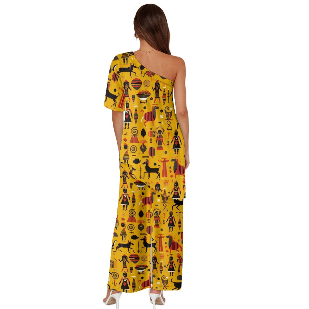 Elegant Off-Shoulder Two-Piece Dress for Women