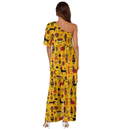 Elegant Off-Shoulder Two-Piece Dress for Women