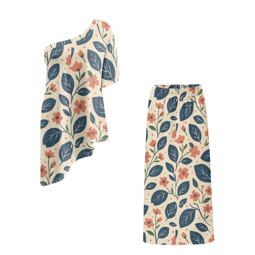 Elegant Off-Shoulder Two-Piece Dress for Women