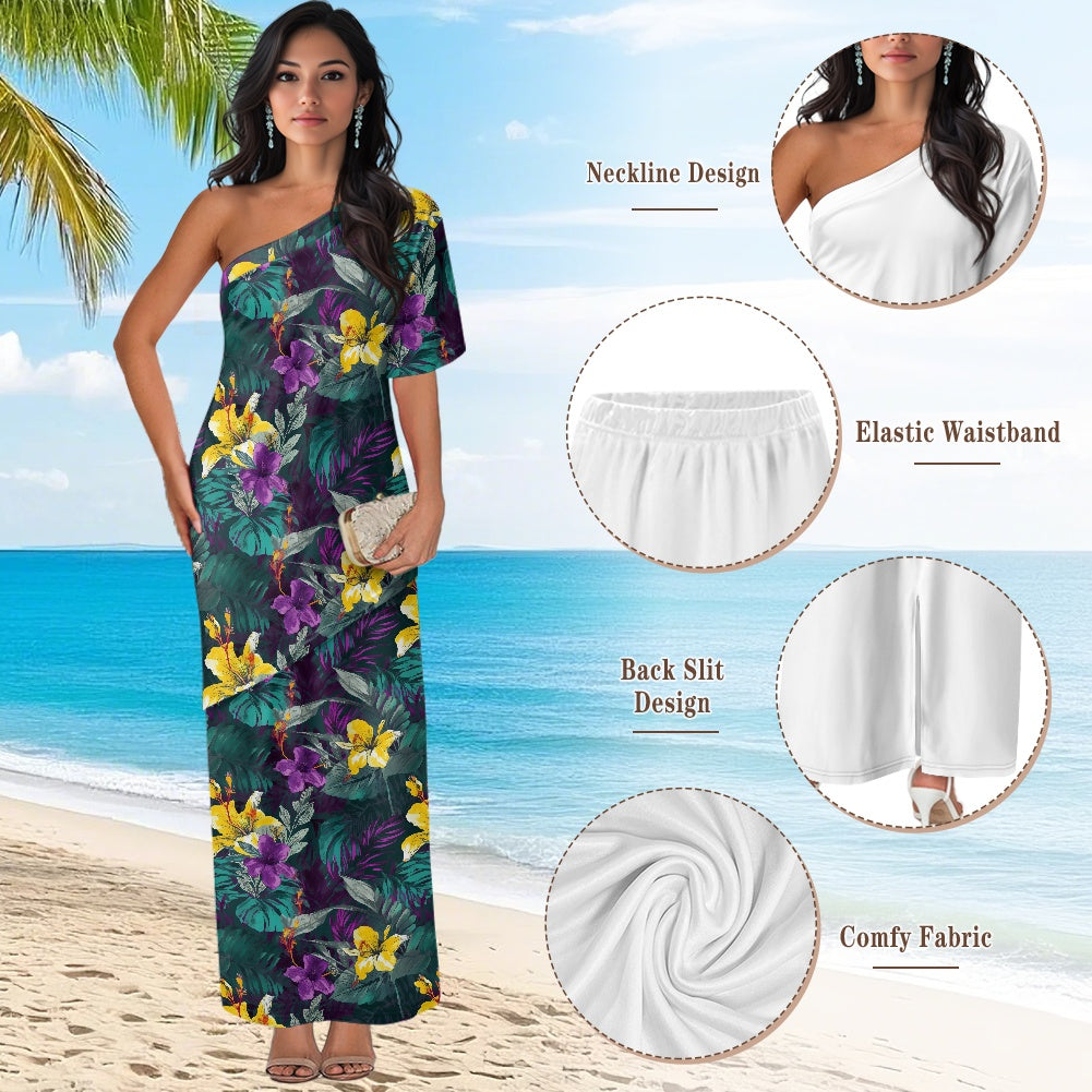 Elegant Off-Shoulder Two-Piece Dress for Women