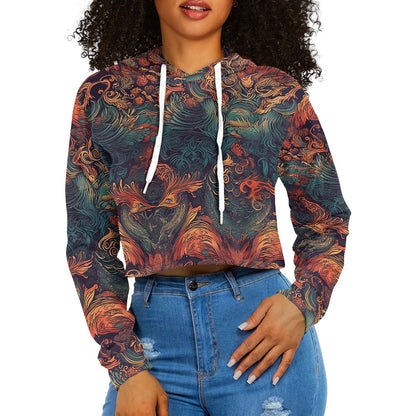 Women's midriff-baring sweatshirt - Chinese