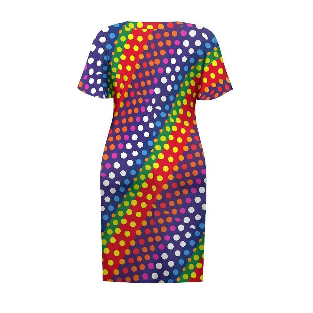 Women's Short Sleeve Plus Size Dress