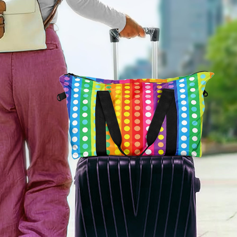 Vertical Lines with Polka Dots Lightweight luggage