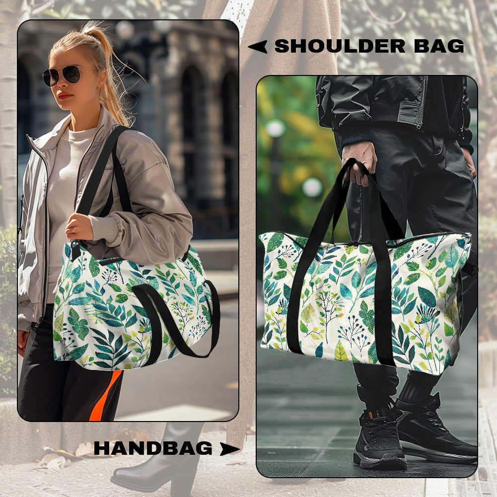 Green Floral Lightweight luggage