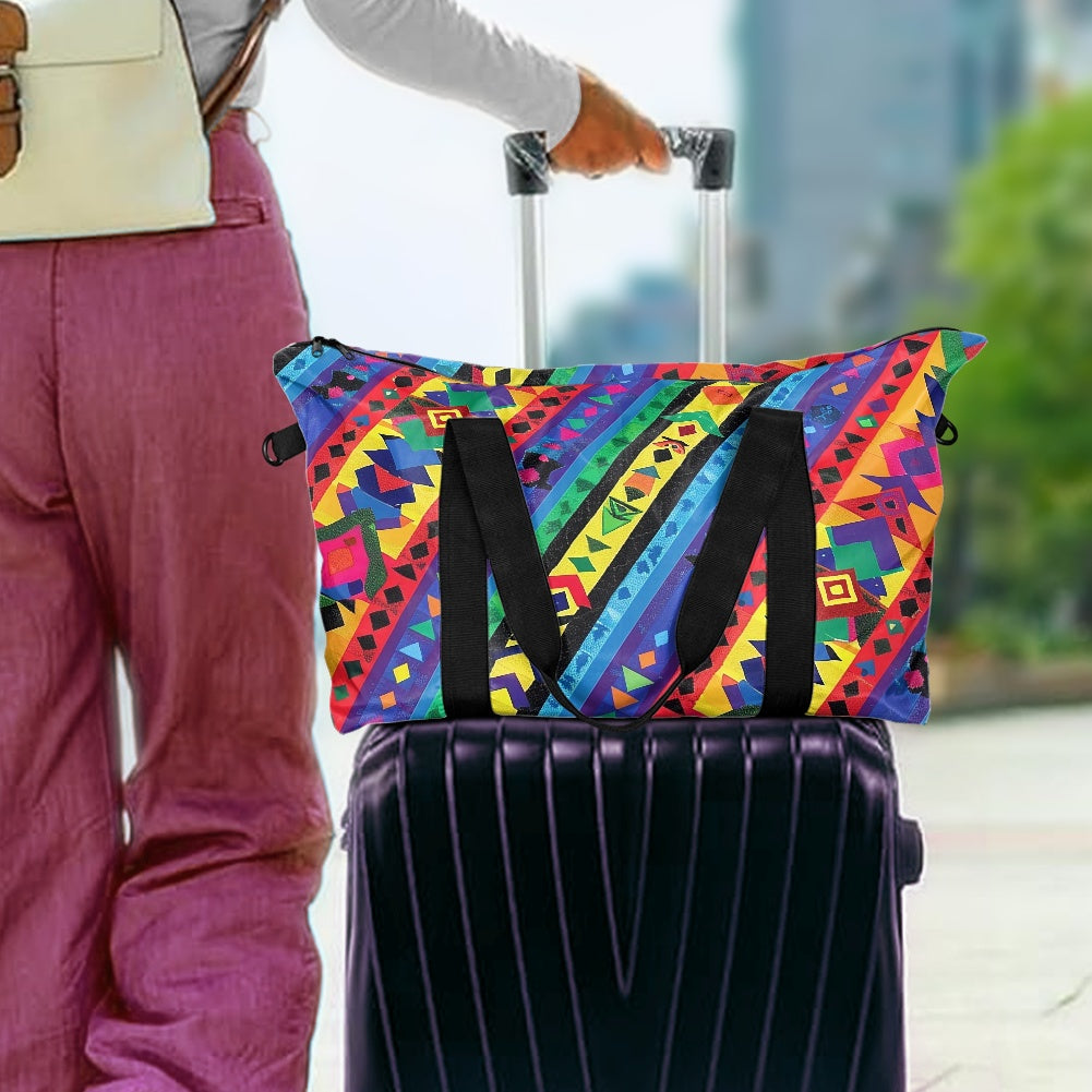 Ethnic Patterns with Rainbow Accents Lightweight luggage