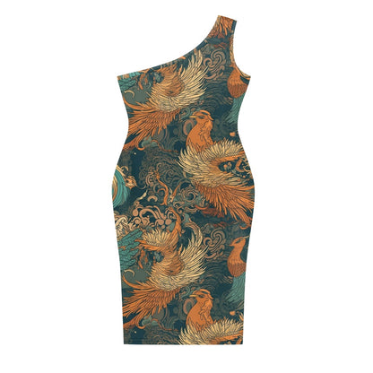 Discover Elegance: Luxtrini's One-Shoulder Slim Dress - Chinese