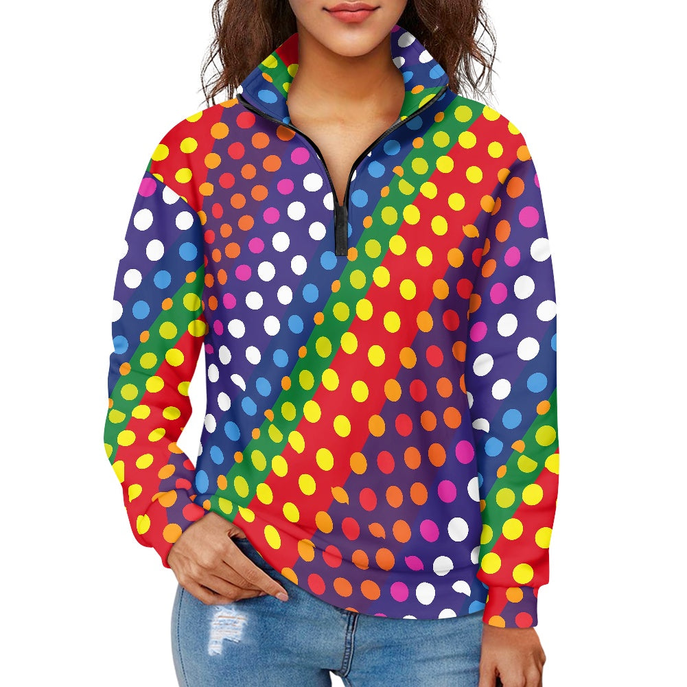 Women's long sleeve zipper sweatshirt