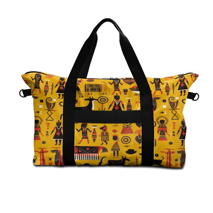 African Ethnic pattern on Yellow Lightweight luggage