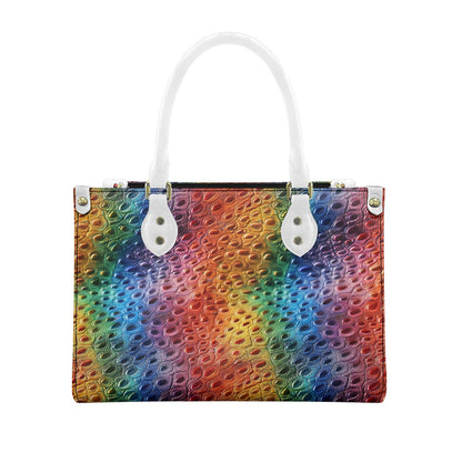 Unique Ostrich Rainbow Pride Women's PU leather twill handbag