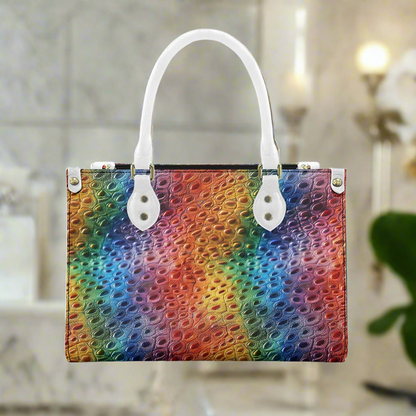 Unique Ostrich Rainbow Pride Women's PU leather twill handbag