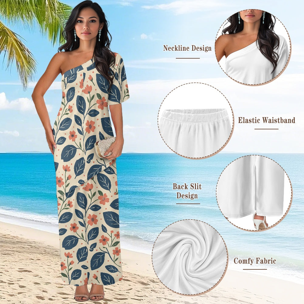 Elegant Off-Shoulder Two-Piece Dress for Women