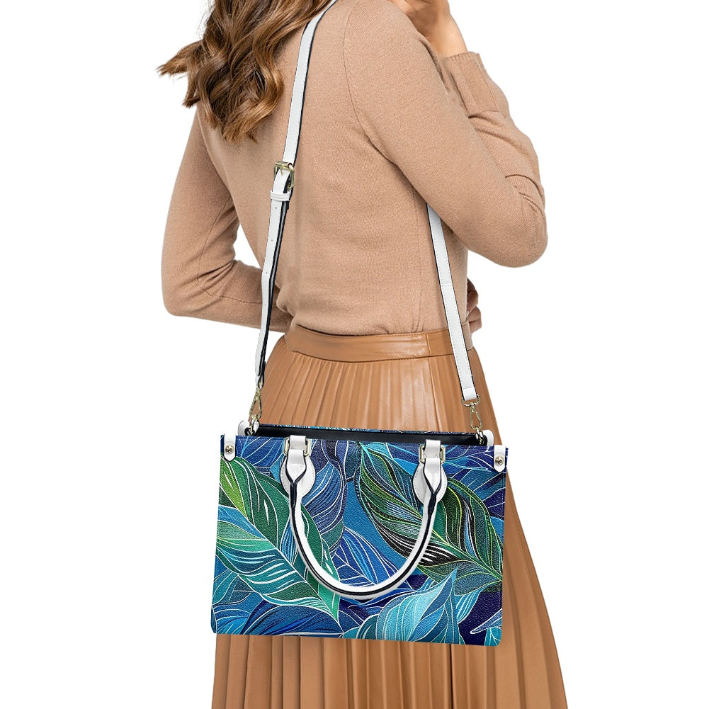 Women's PU leather twill handbag