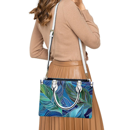 Women's PU leather twill handbag