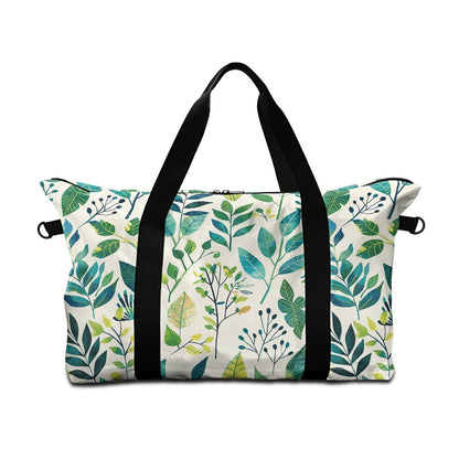 Green Floral Lightweight luggage white ONESIZE