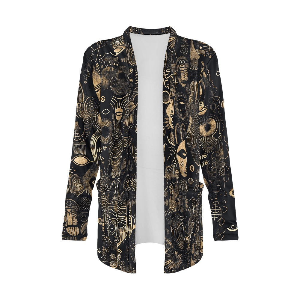 Long-sleeved cardigan jacket