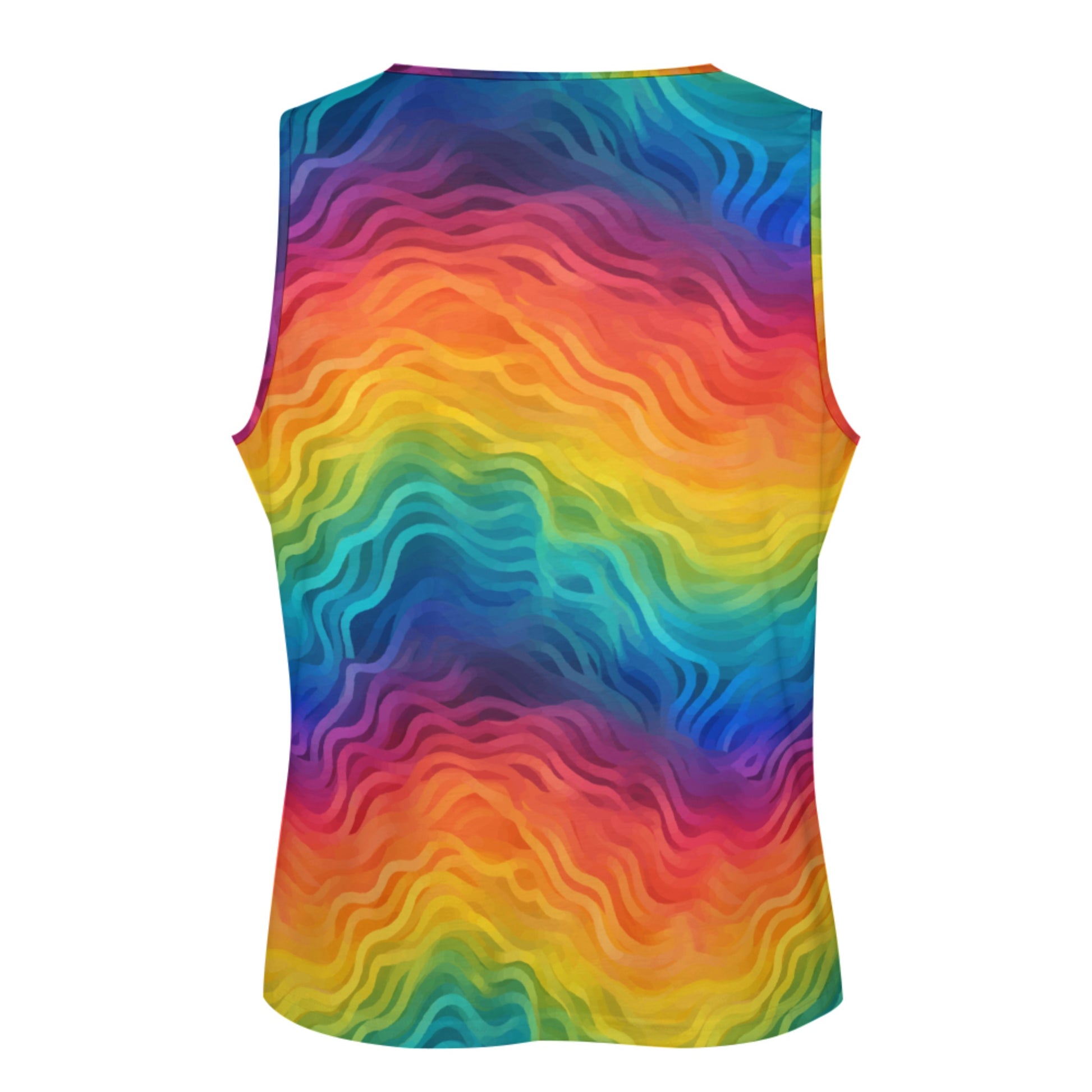Rainbow Muscle Tank Top – Men’s Sleeveless Shirt for Festival, Beach, or Gym – Bright, Bold & Breathable