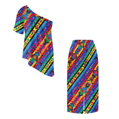 Elegant Off-Shoulder Two-Piece Dress for Women