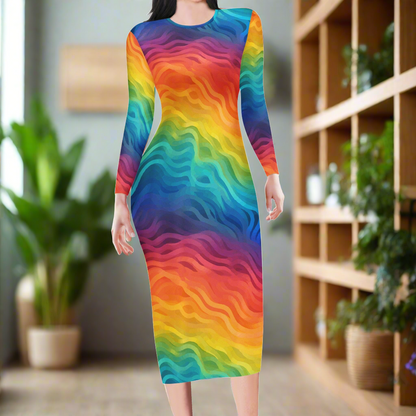 Rainbow Pride - LGBTQ Women Bodycon Midi Sheath Dress