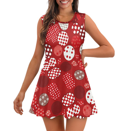 Red Polka Dot Cheerleaders dress