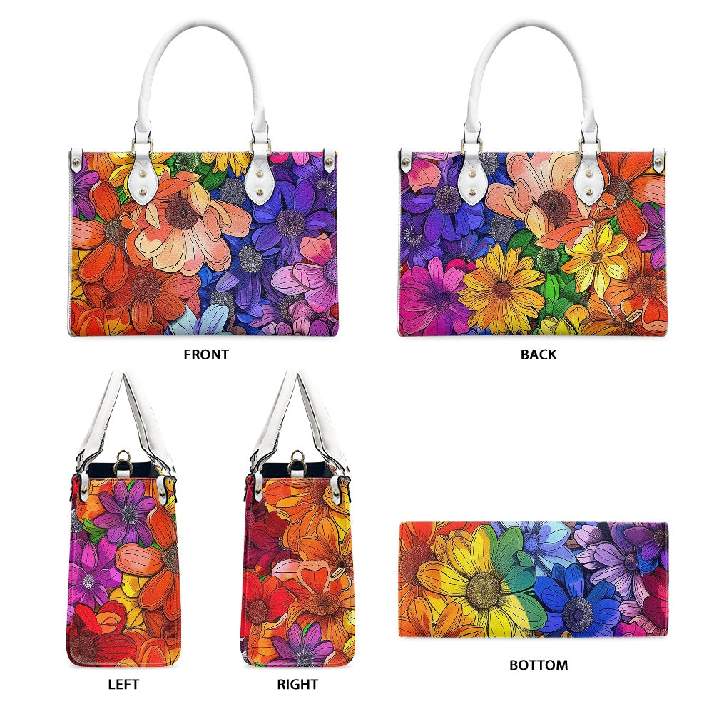 Women's PU leather twill handbag