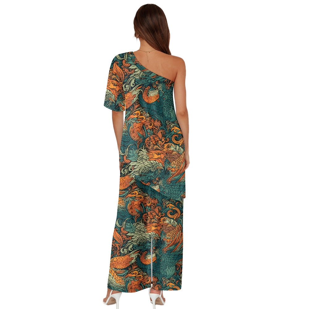 Elegant Off-Shoulder Two-Piece Dress for Women