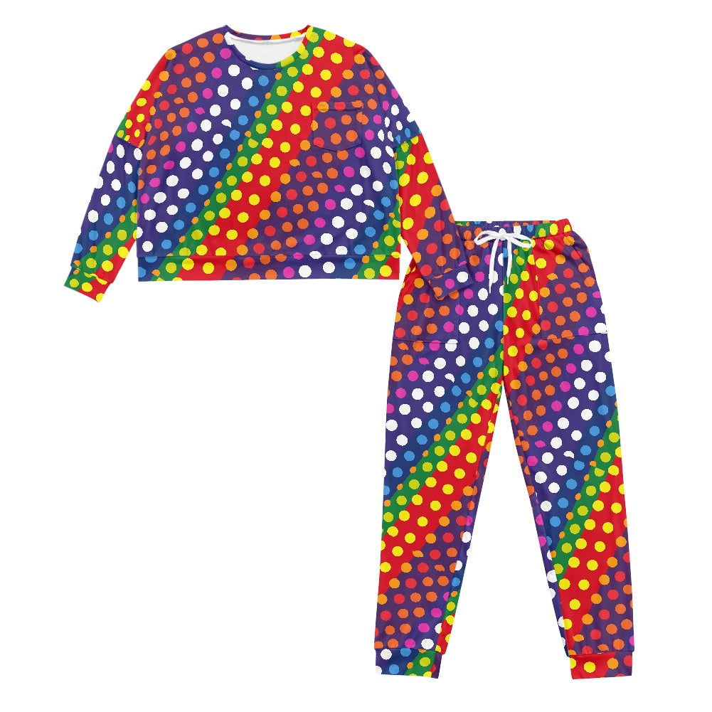 Women's Drawstring Pajamas Set white