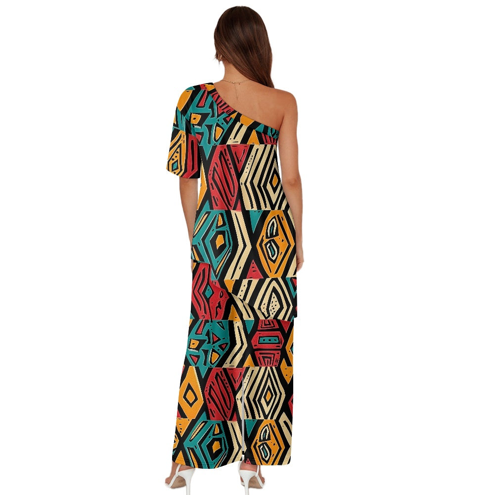 Elegant Off-Shoulder Two-Piece Dress for Women