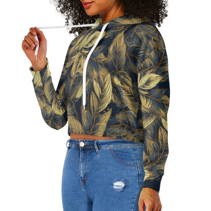 Women's midriff-baring sweatshirt - Tropical