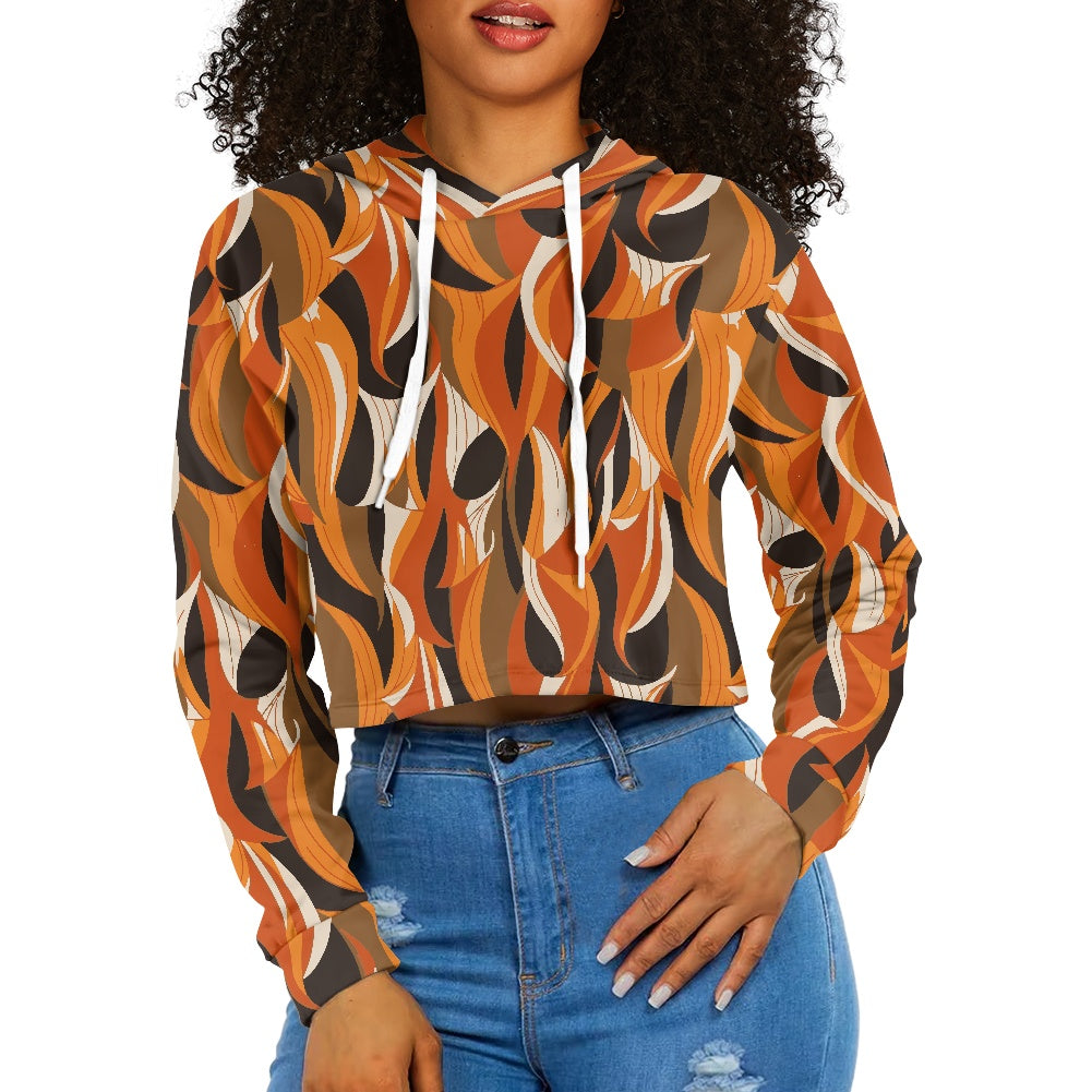 Women's midriff-baring sweatshirt - Ethnic
