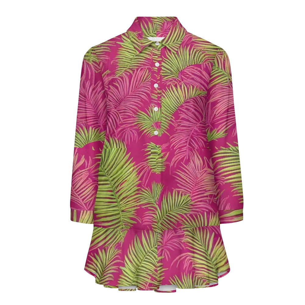 Midi-length shirt dress