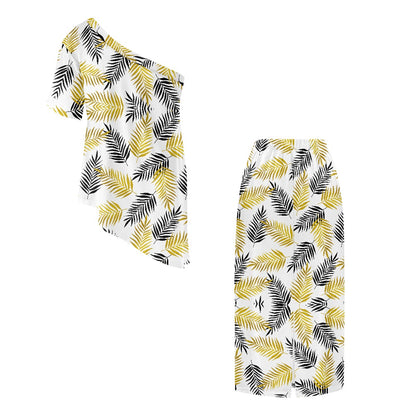 Elegant Off-Shoulder Two-Piece Dress for Women