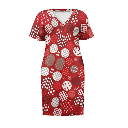 Women's Short Sleeve Plus Size Dress