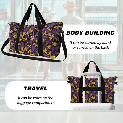 Lauae Purple and Yellow Lightweight luggage